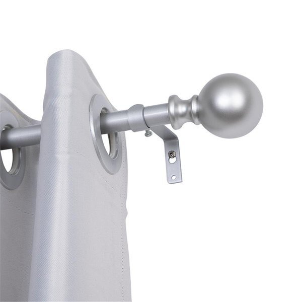 Utopia Alley D34N 0.75 in. Single Decorative Drapery Adjustable Curtain Rods for Windows 48 to 86 in. - Nickel, Utopia Alley, Mfr#: D34N